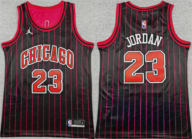 Youth Black Chicago Bulls #23 Michael Jordan City Edition Stitched Basketball Jersey